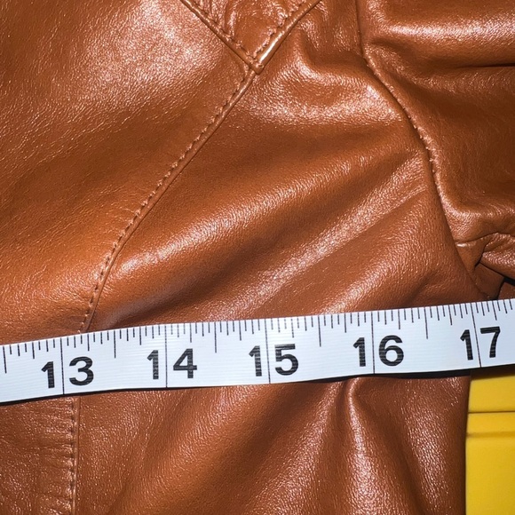 Vintage Miss Simone Brown Leather Jacket Women’s Size 8 Belted 70’s blazer - Picture 8 of 9
